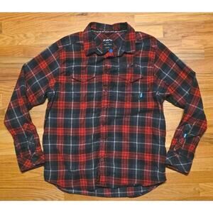 Kavu Lorenzo Timber Beast Long Sleeve Shirt Men’s - Size XL Red Black Flannel
